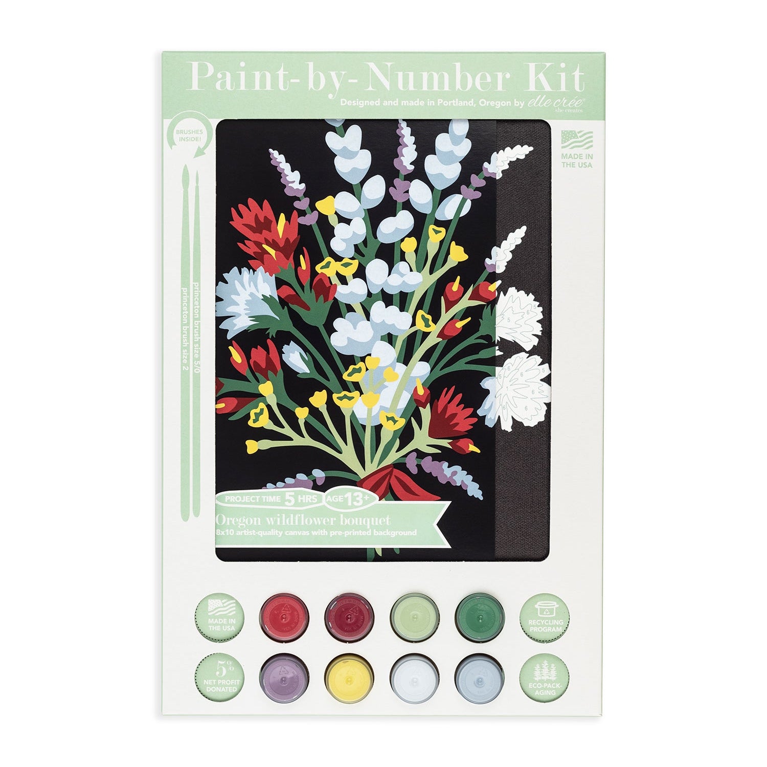 Oregon Wildflowers | 8x10 paint-by-number kit