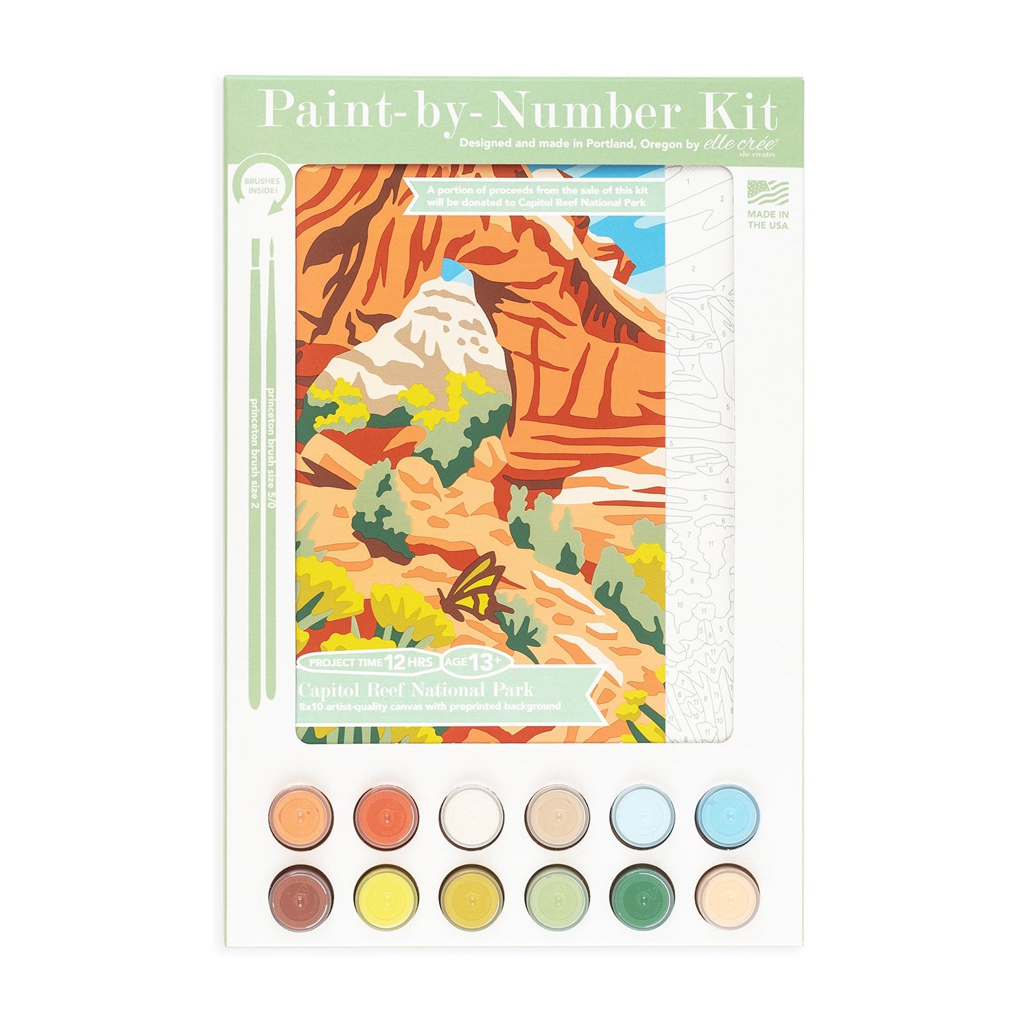 Capitol Reef National Park | 8x10 paint-by-number kit