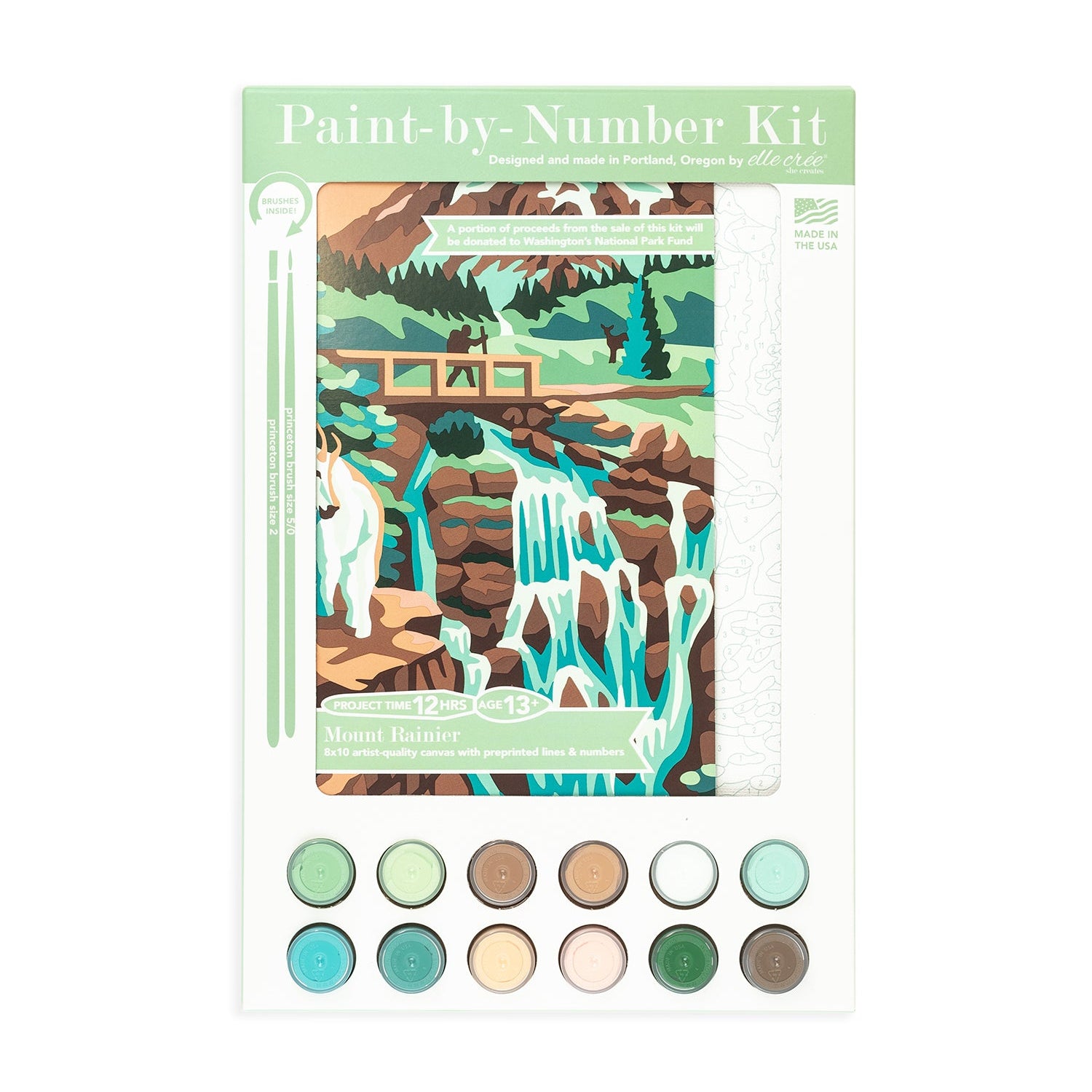 Mount Rainier National Park | 8x10 paint-by-number kit