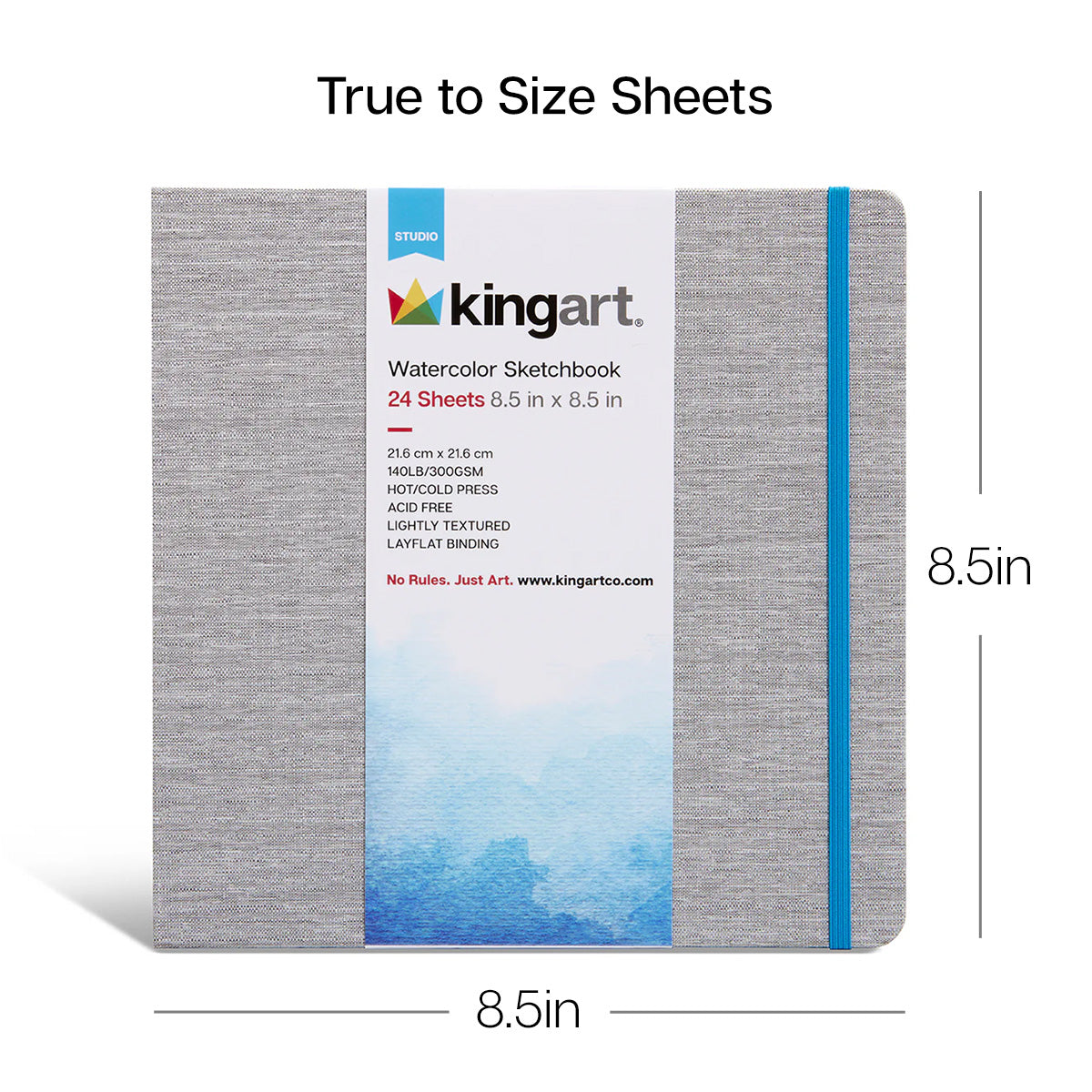 Watercolor Paper Sketchbook 8.5x8.5 24 Pages