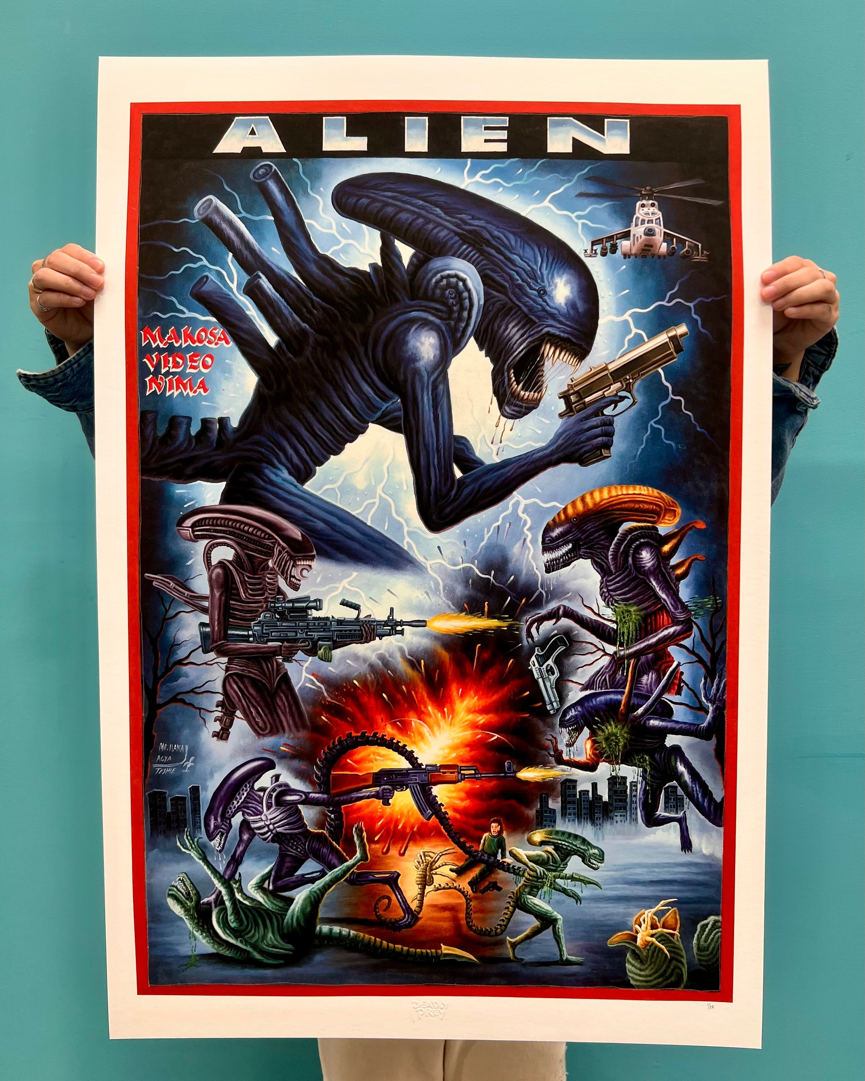 Alien - Limited Edition Archival Giclée Print from Static Medium by Mr. Nana Agyq