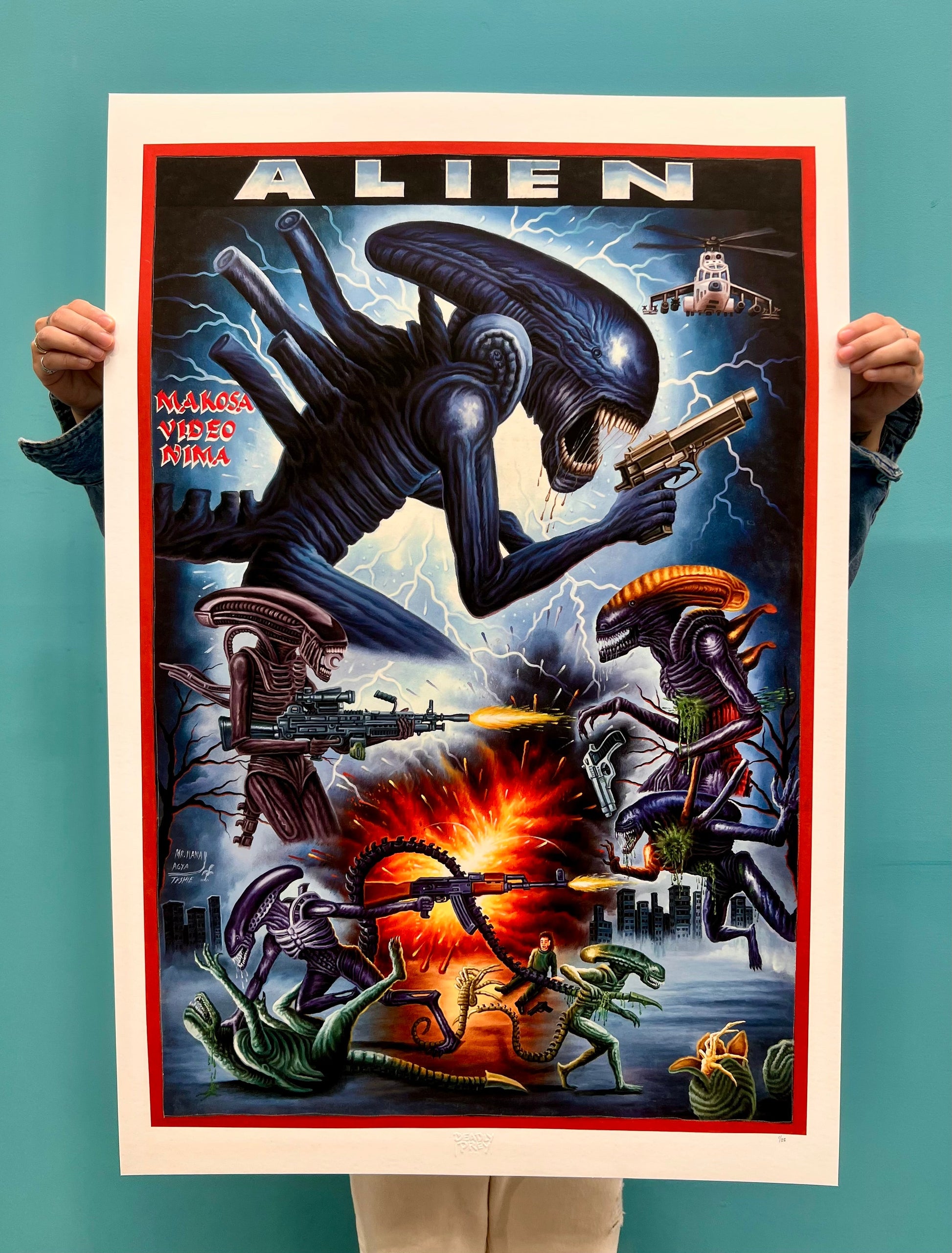Alien - Limited Edition Archival Giclée Print from Static Medium by Mr. Nana Agyq