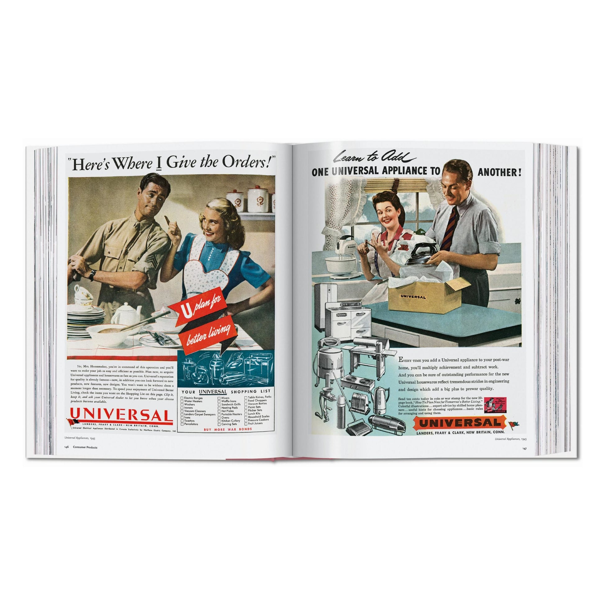 All-American Ads of the 40s (German, French, English)