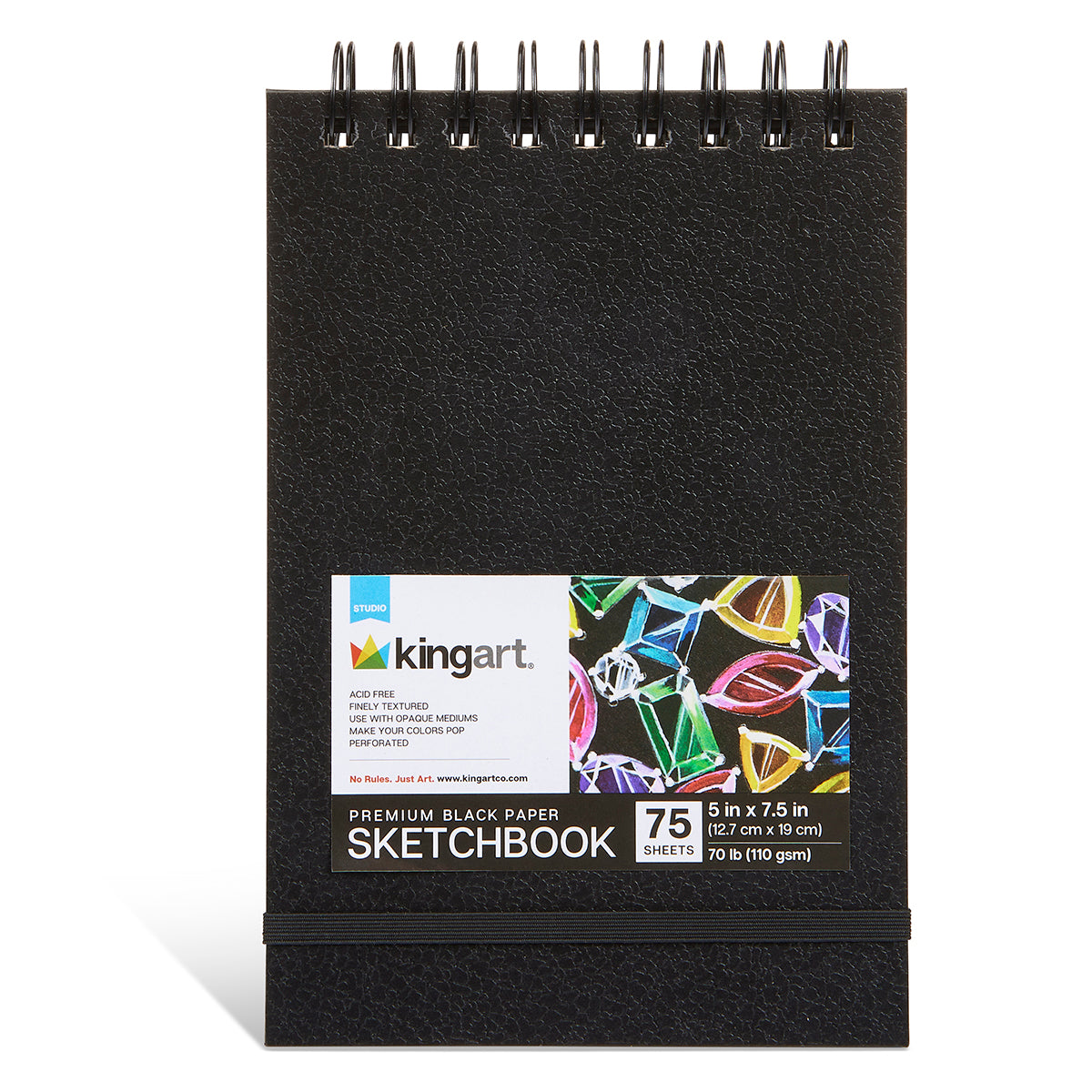 Black Drawing Paper 5x7.5 75 Sheets