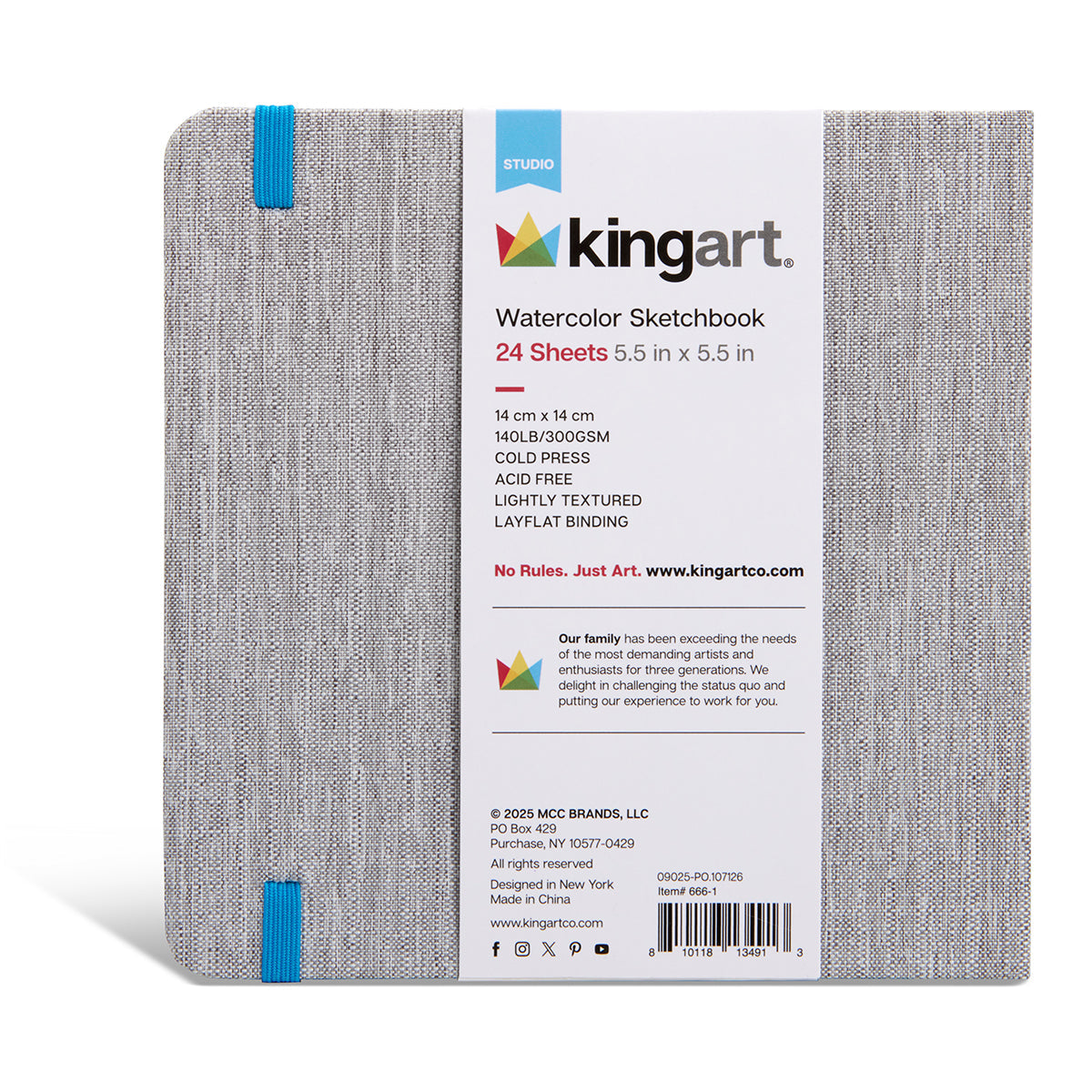 Watercolor Paper Sketchbook 5.5x5.5 24 Pages