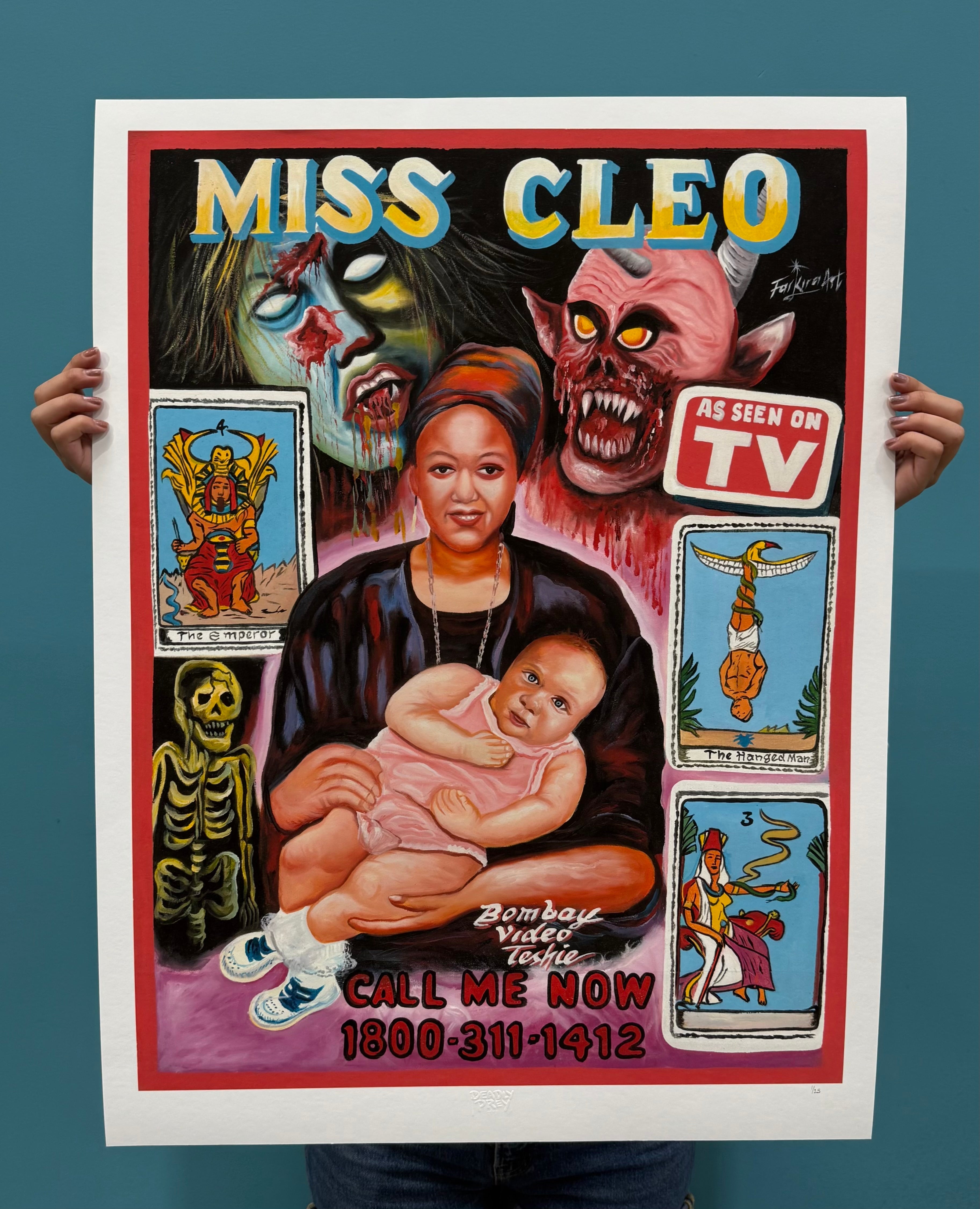 Miss Cleo - Limited Edition Archival Giclée Print from Static Medium by Farkira
