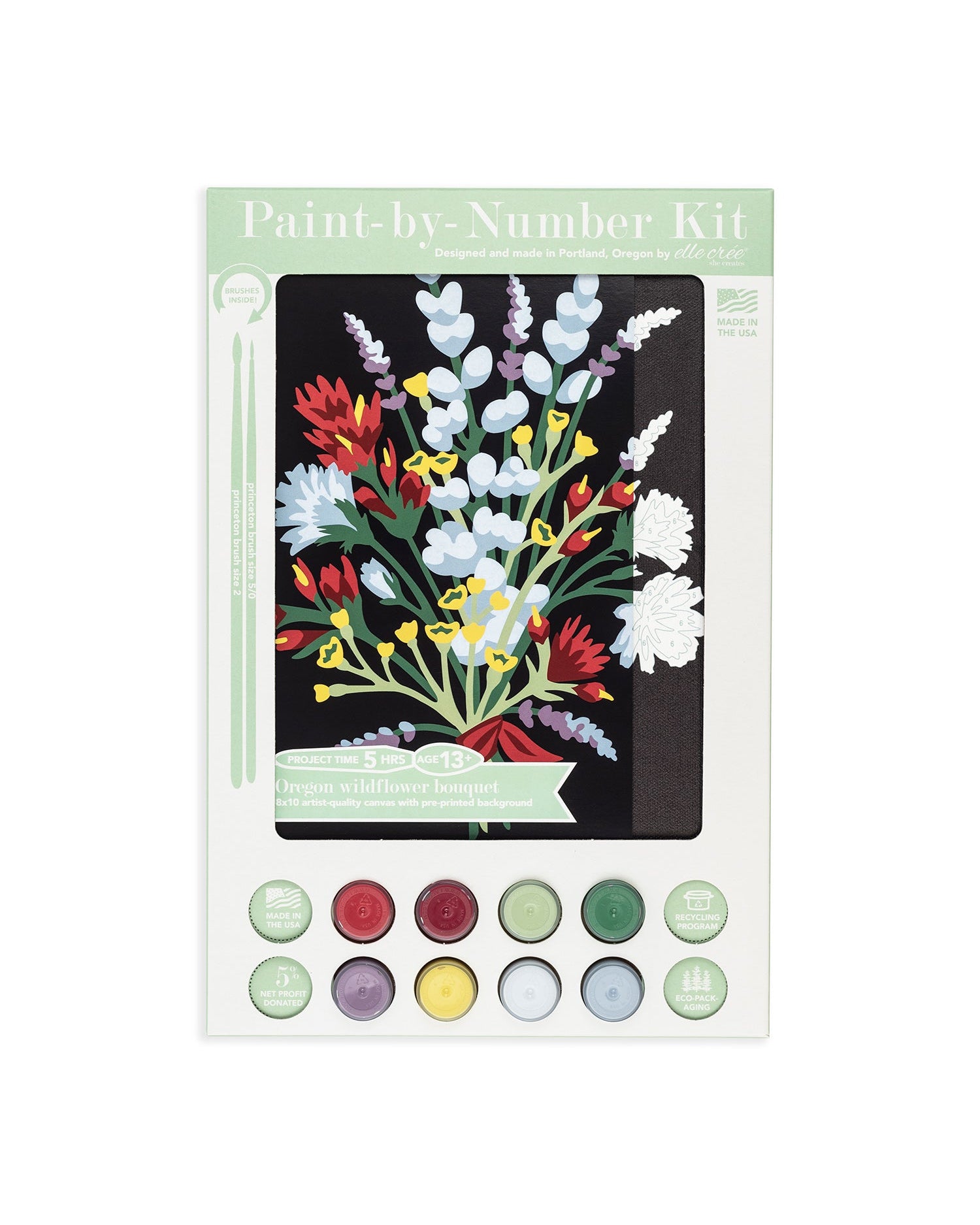Oregon Wildflowers | 8x10 paint-by-number kit