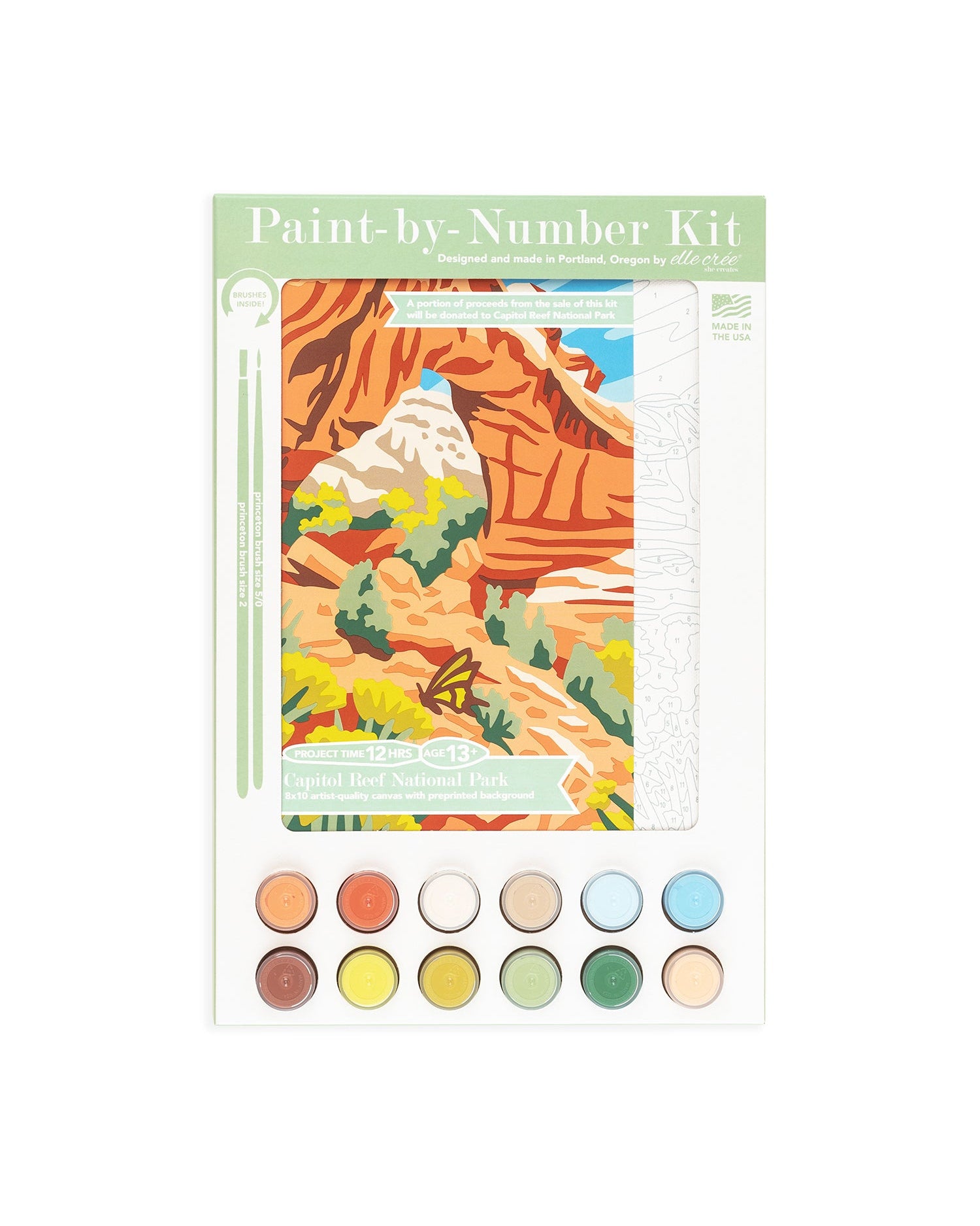 Capitol Reef National Park | 8x10 paint-by-number kit