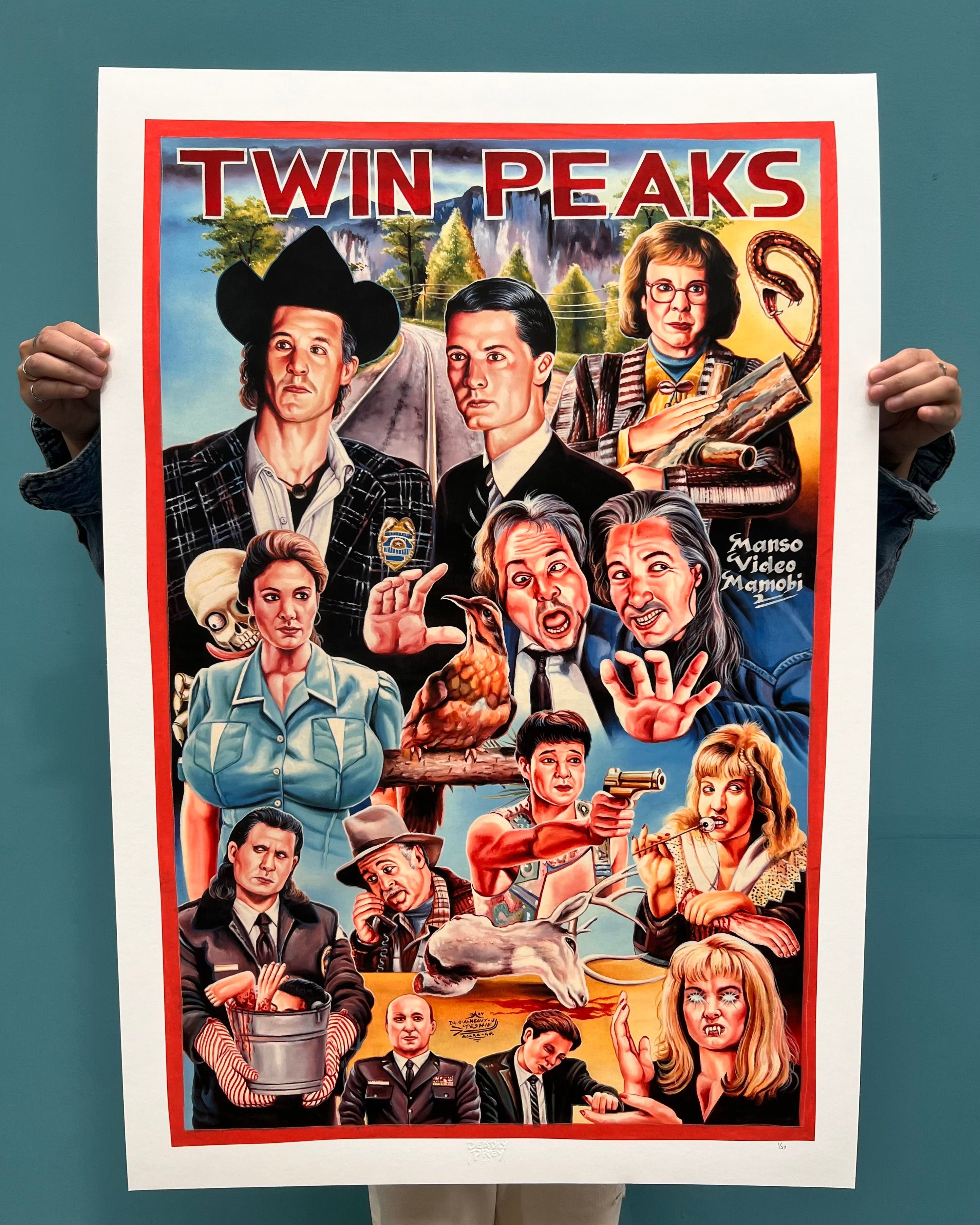 Twin Peaks - Limited Edition Archival Giclée Print from Static Medium by Heavy J