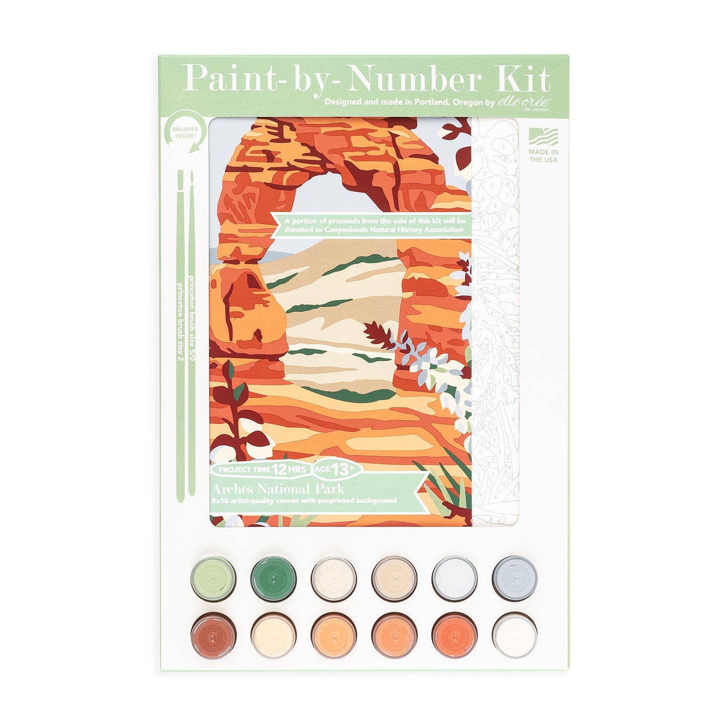 Arches National Park | 8x10 paint-by-number kit