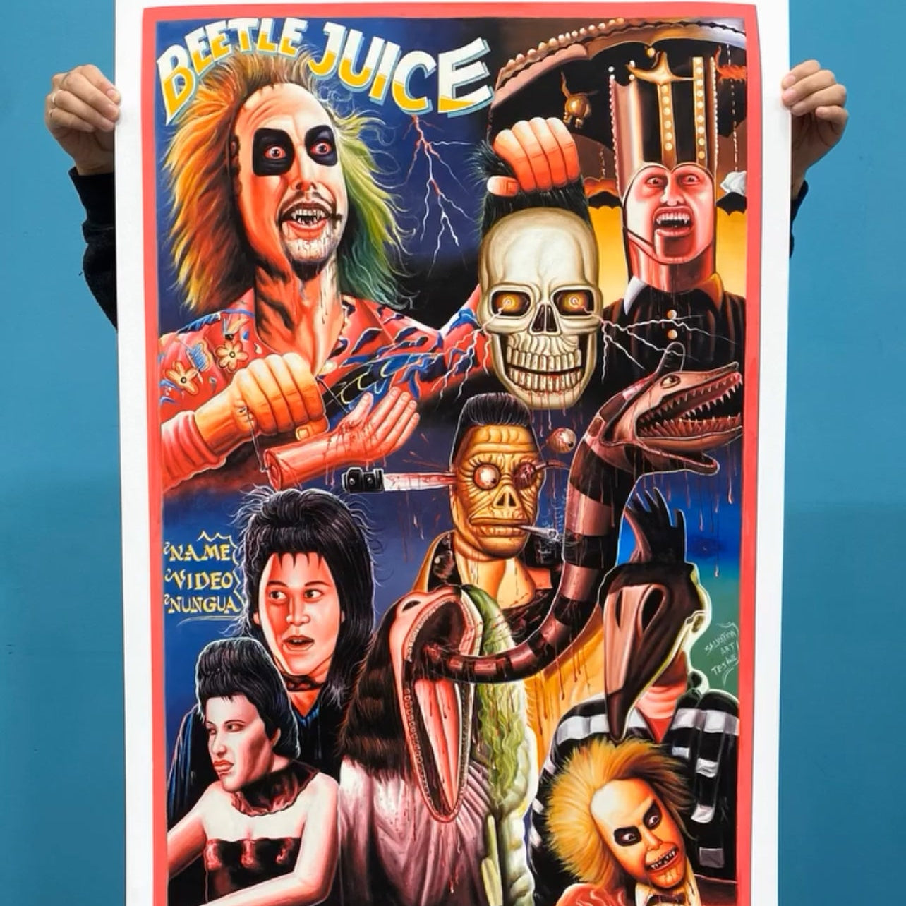 Beetlejuice - Limited Edition Archival Giclée Print from Static Medium by Salvation