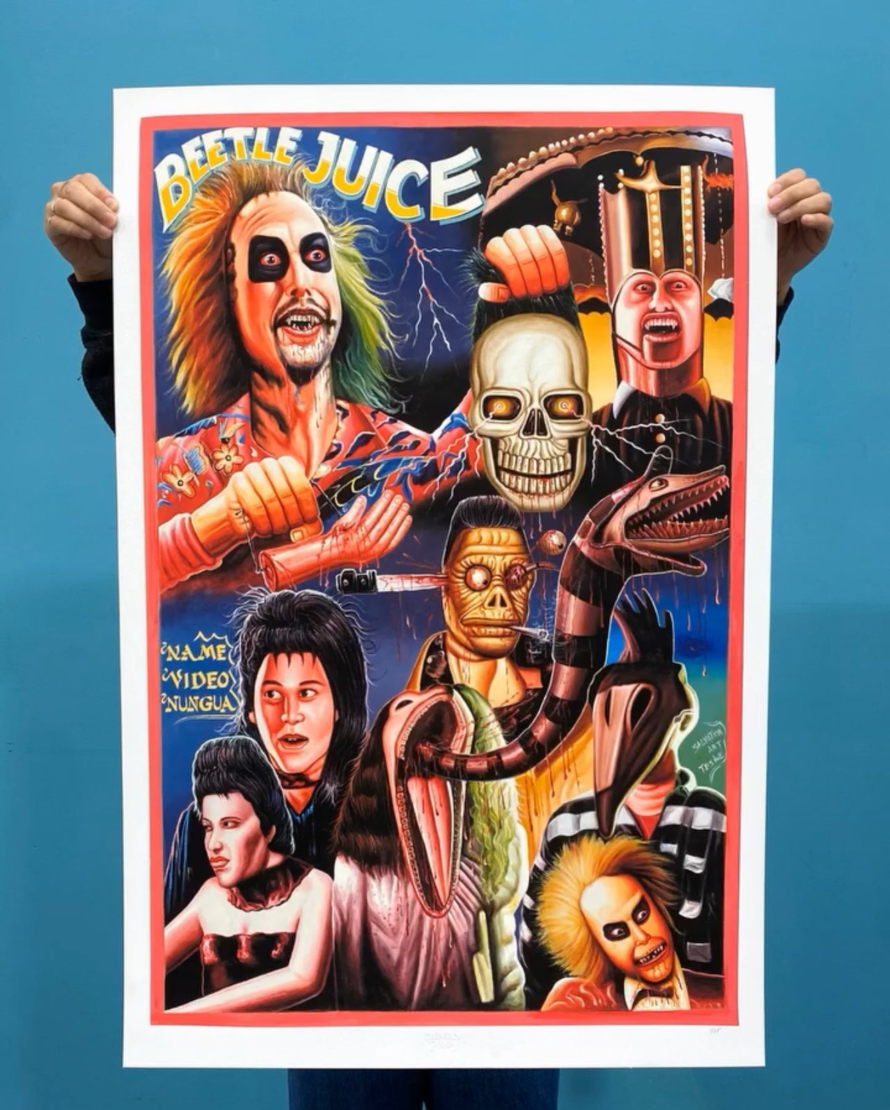 Beetlejuice - Limited Edition Archival Giclée Print from Static Medium by Salvation