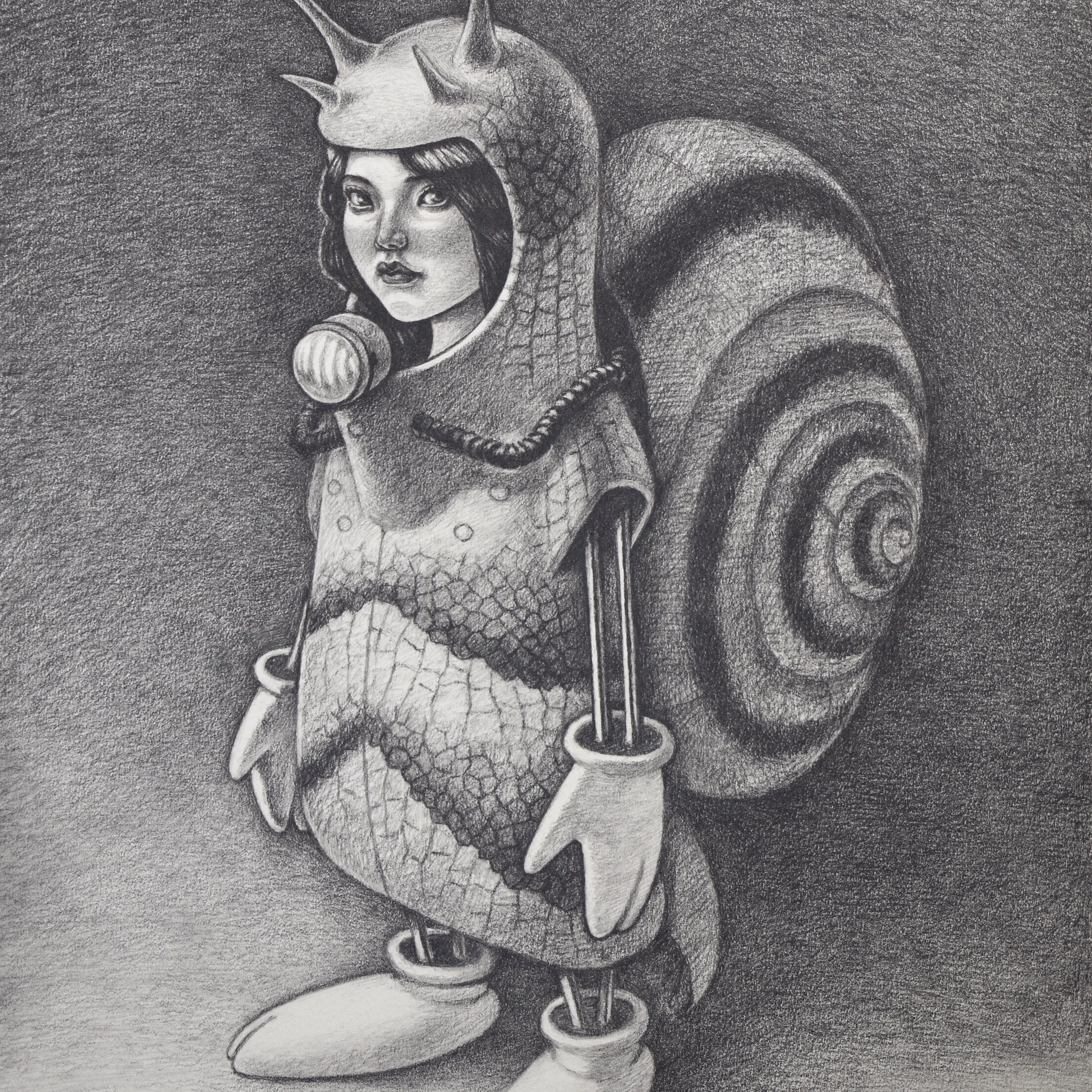 "Armonimalia - Snail Girl Drawing"