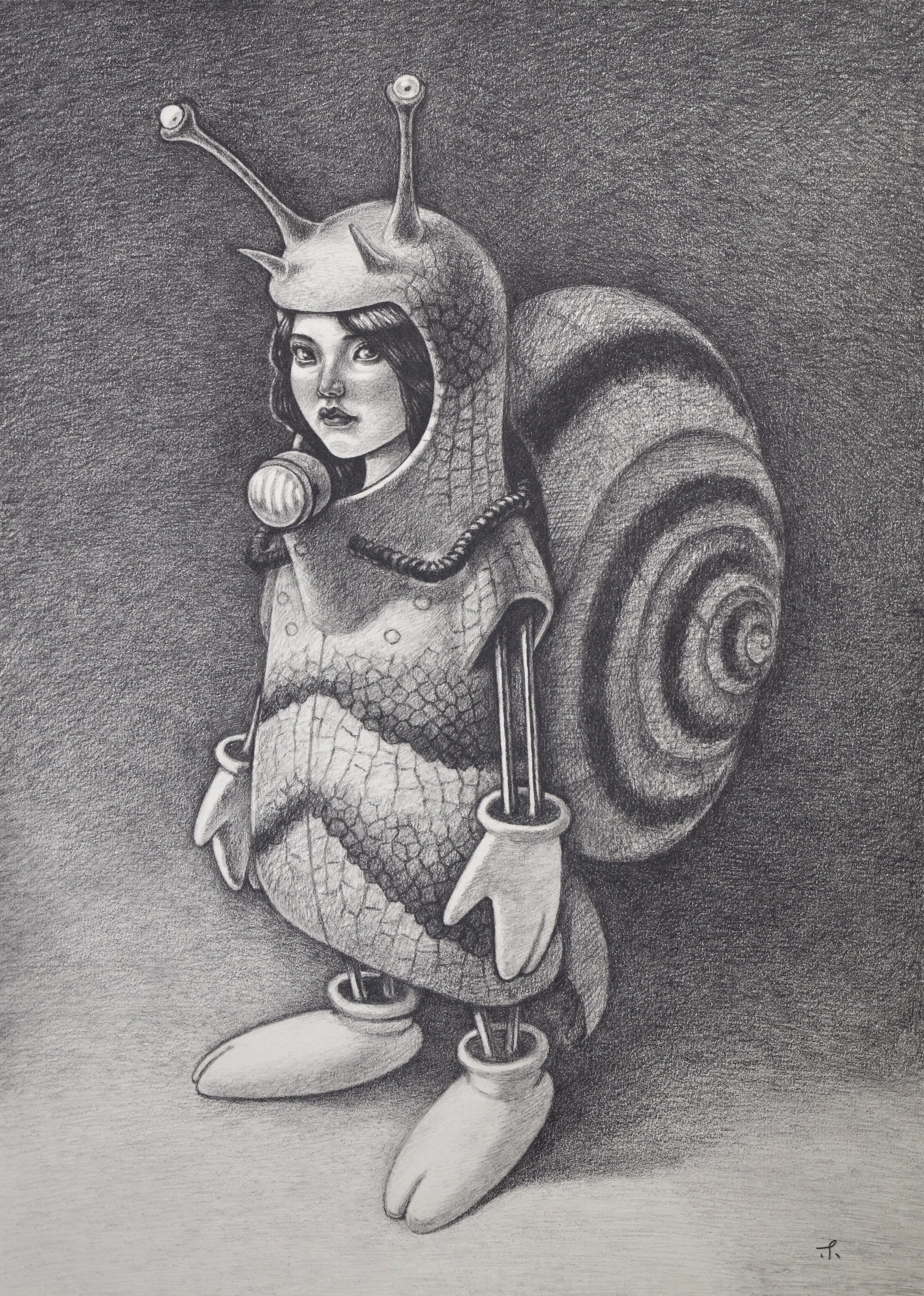 "Armonimalia - Snail Girl Drawing"
