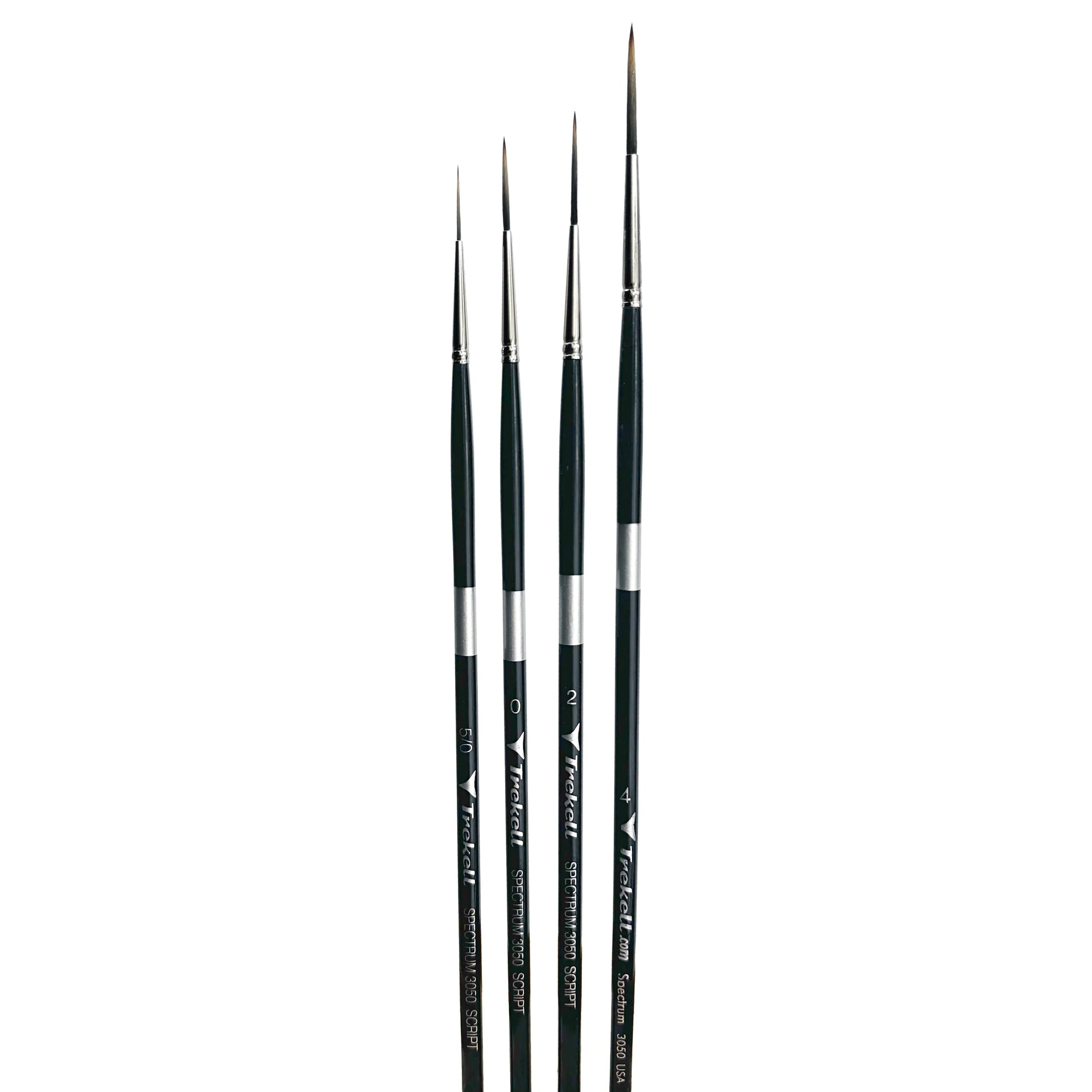 Trekell Spectrum Long Handle Artist Brush - Complete Brush Set - Script/Rigger