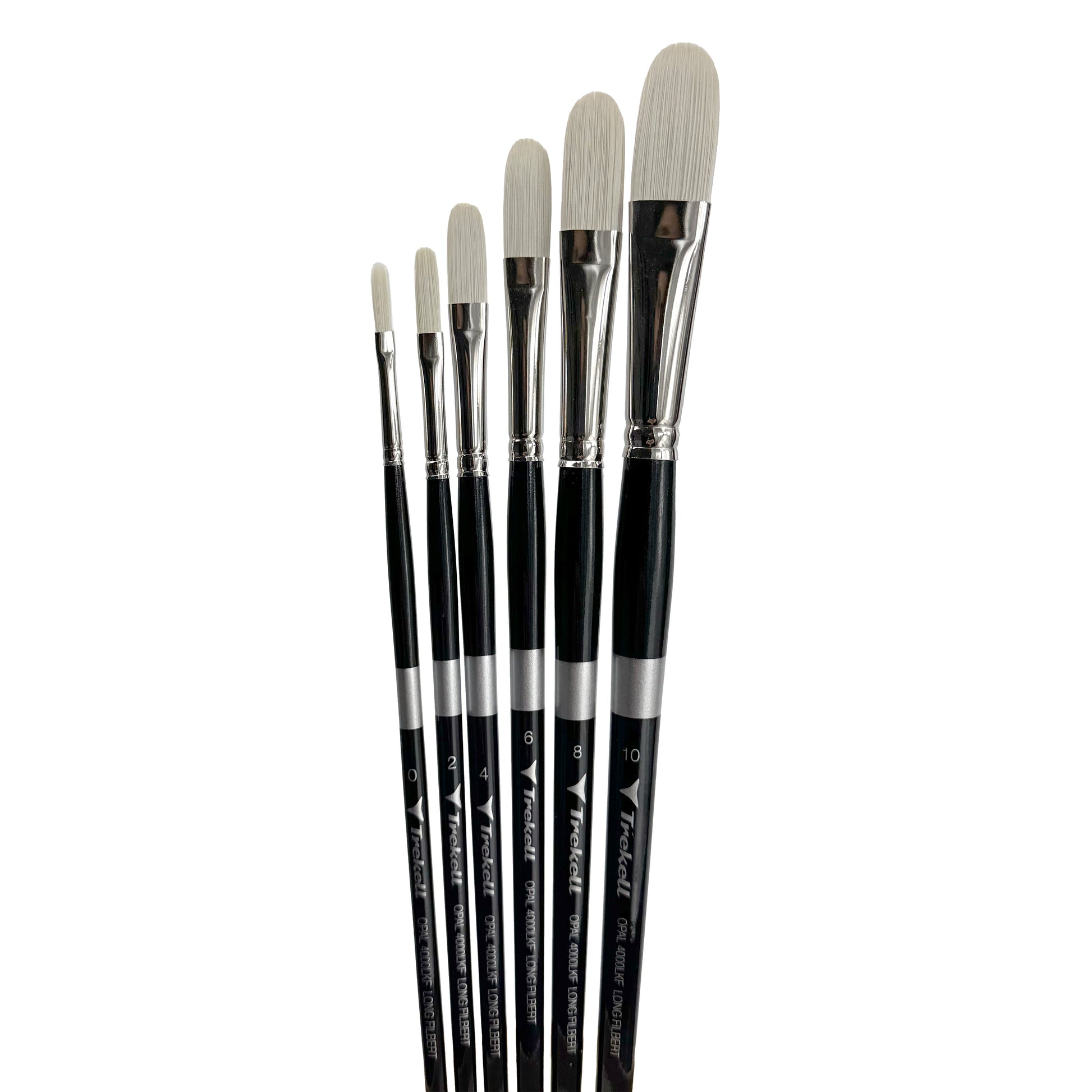 Trekell Opal Complete Long Filbert Brush Set - Long Handle