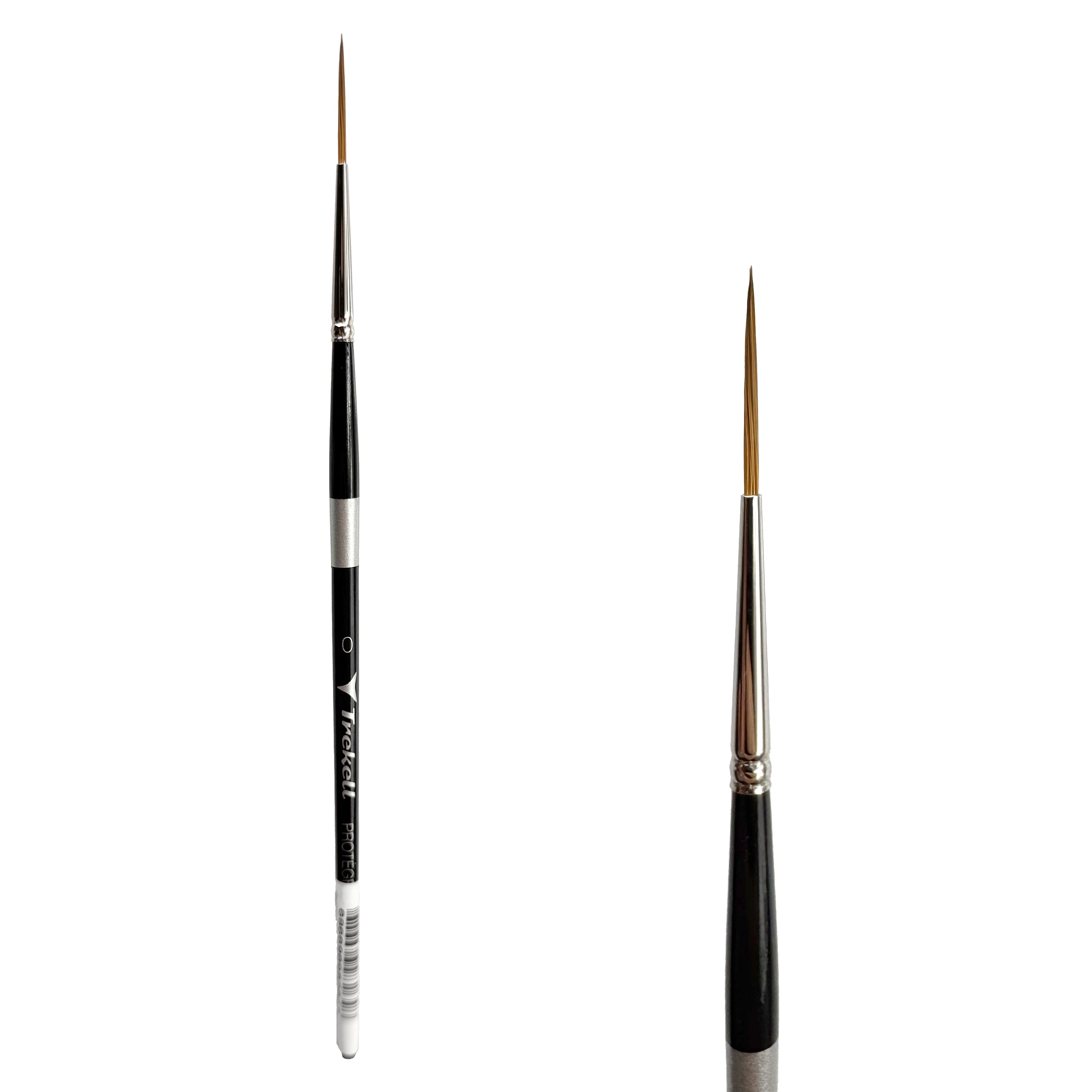 Trekell Protégé Synthetic Kolinsky Short Handle Artist Brush - Size #0  Script/Rigger