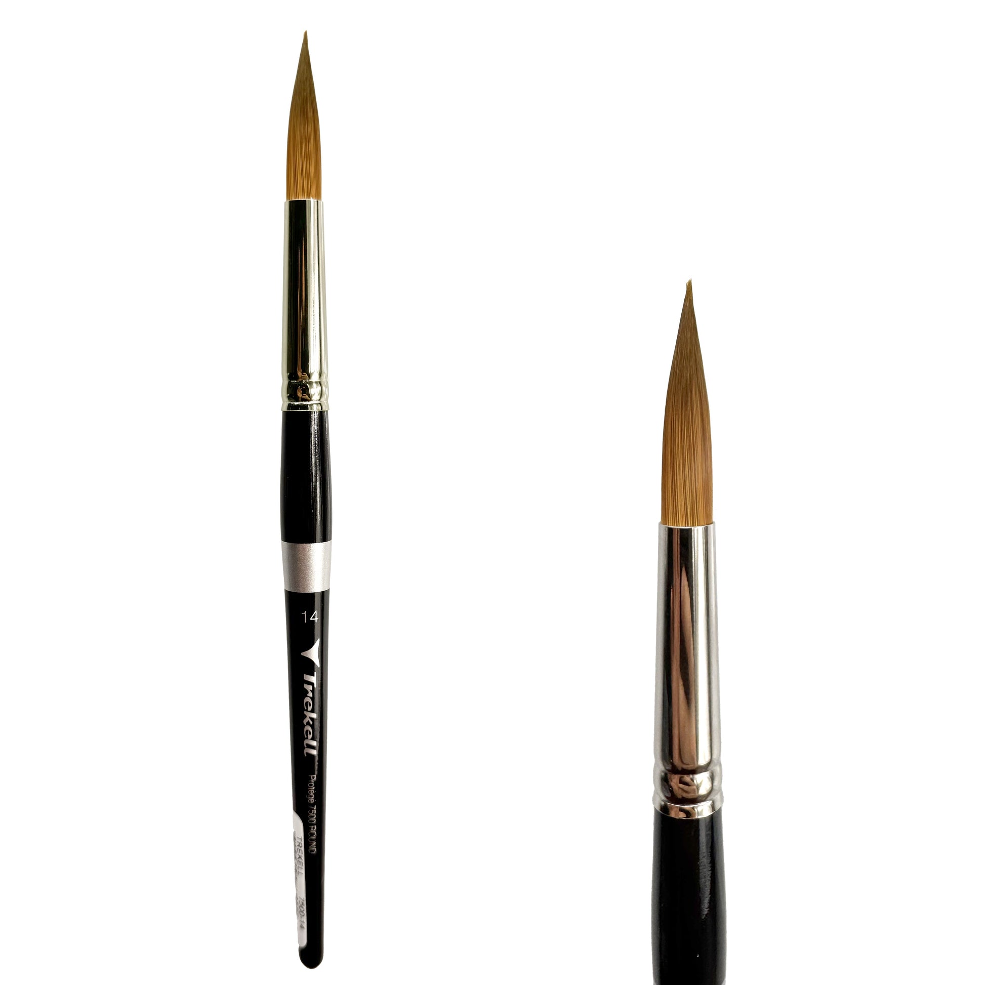Trekell Protégé Synthetic Kolinsky Short Handle Artist Brush - Size #14 Round