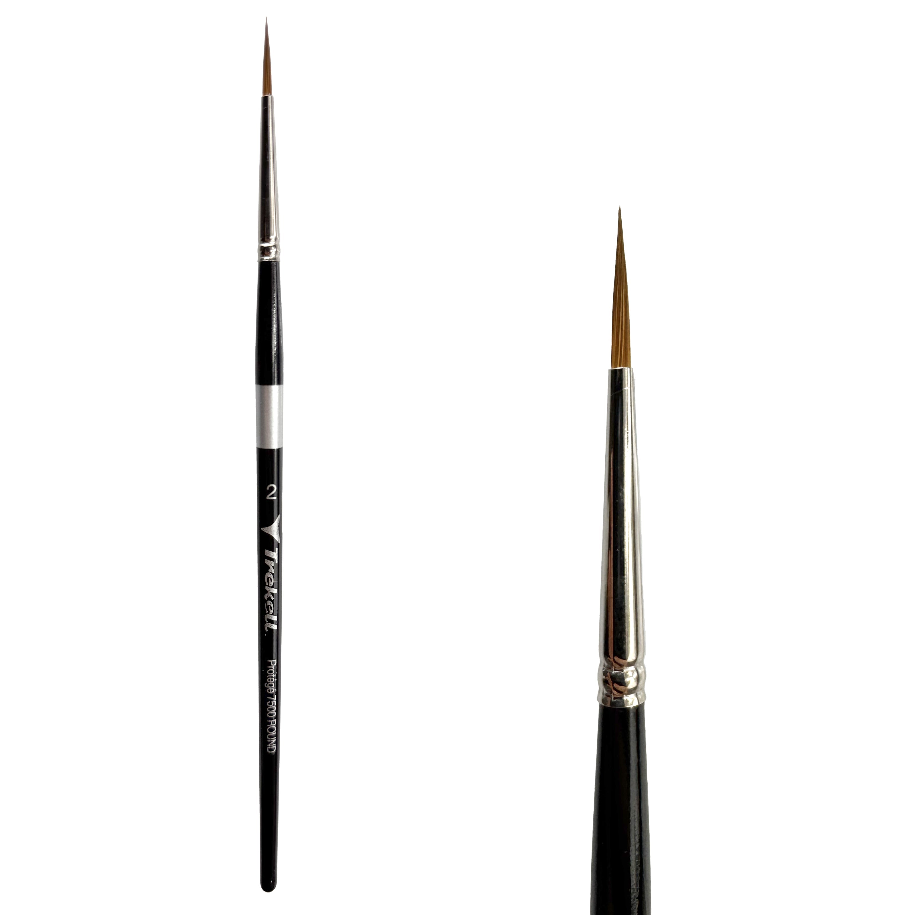 Trekell Protégé Synthetic Kolinsky Short Handle Artist Brush - Size #2 Round