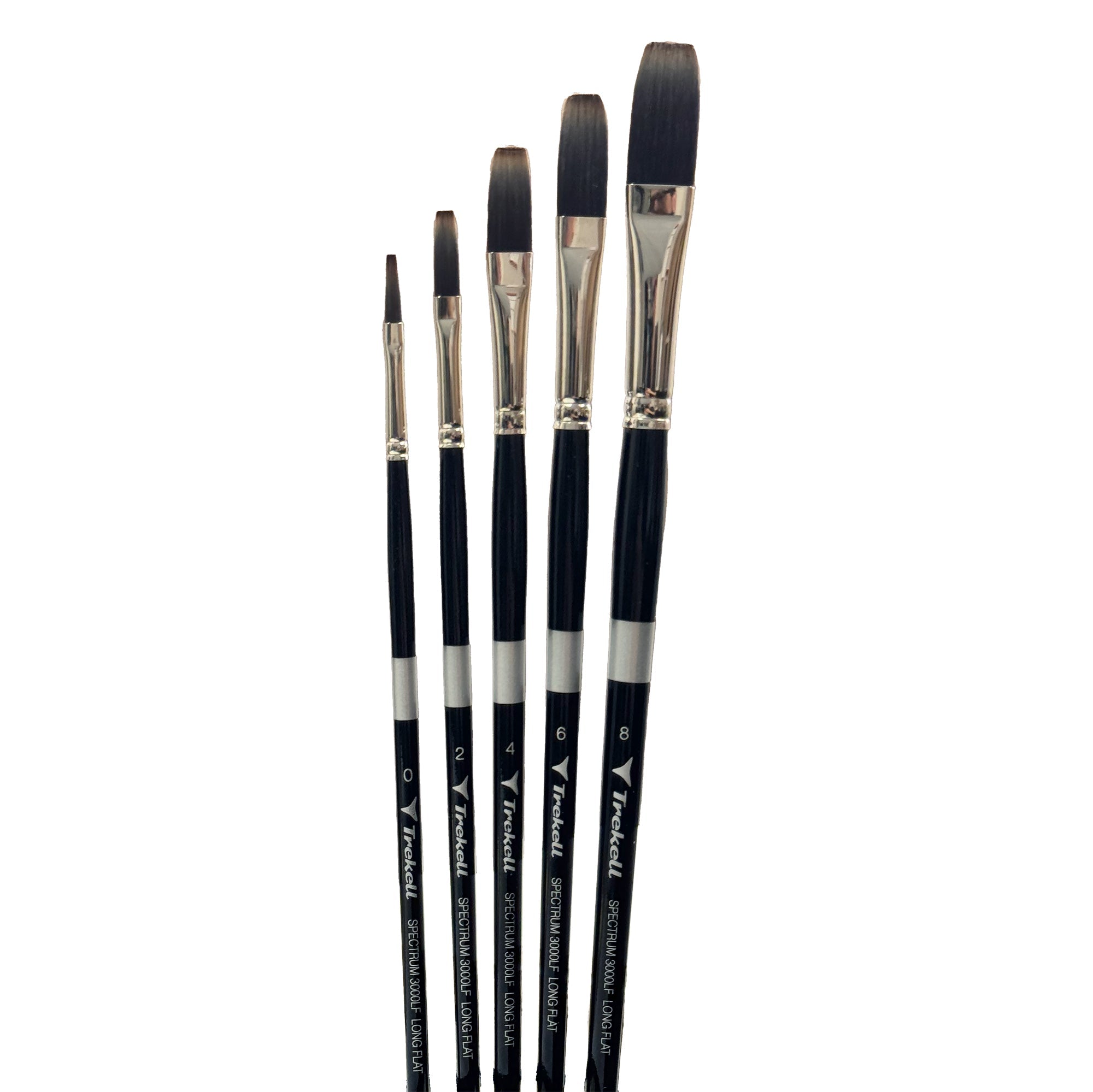 Trekell Spectrum Complete Long Flat Brush Set - Long Handle
