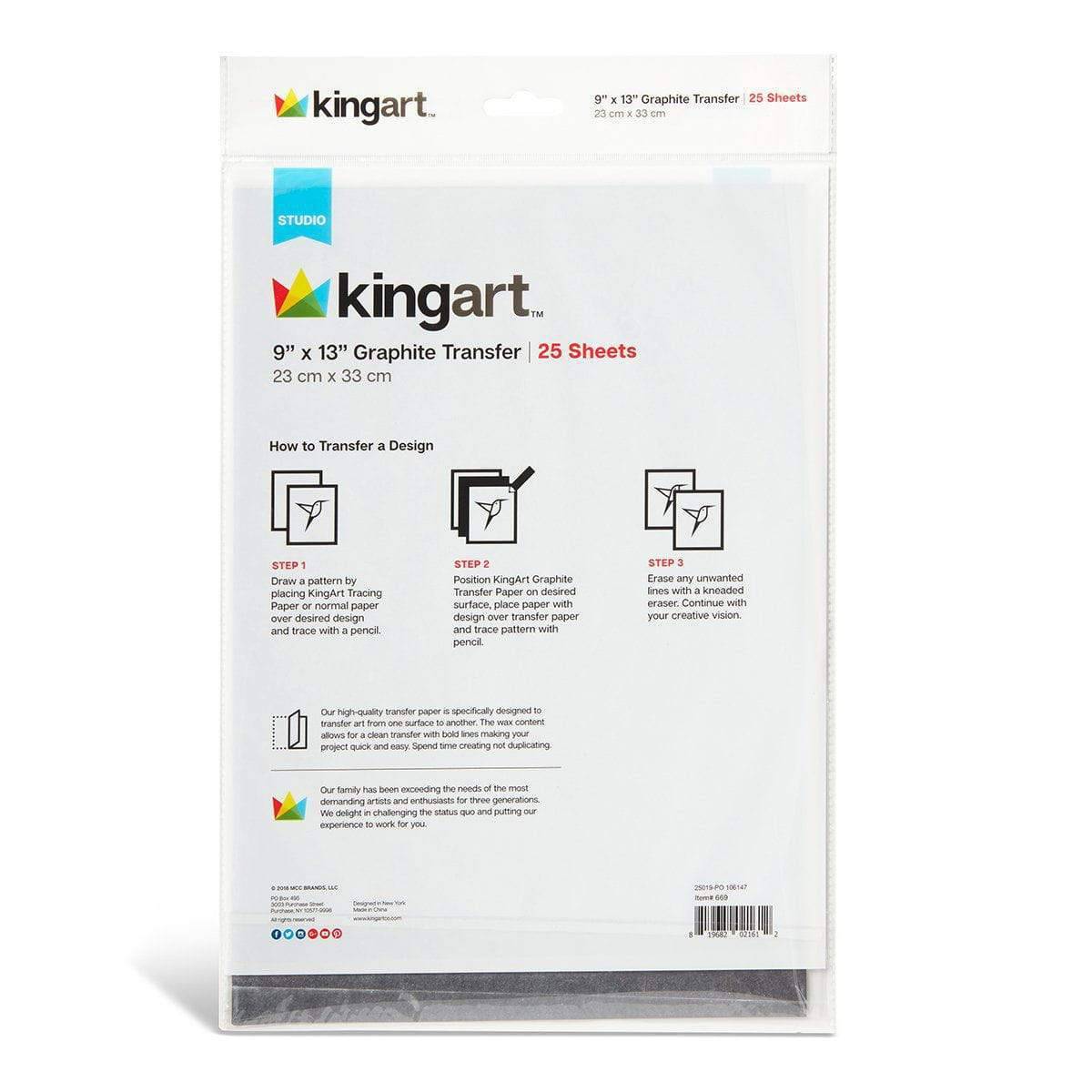 Graphite Transfer Paper 9x13 25 Sheets
