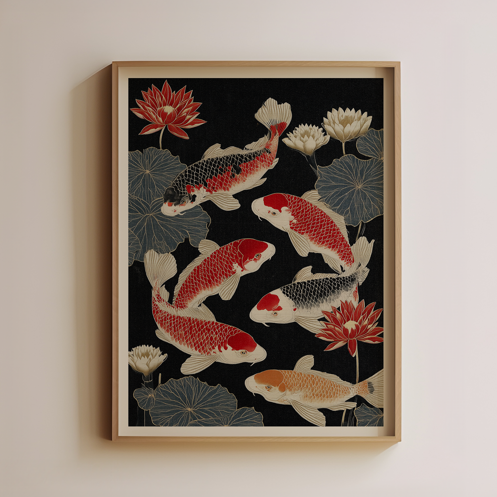 Koi Fish and Water Lily