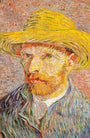 Self-Portrait with a Straw Hat (1887) by Vincent van Gogh