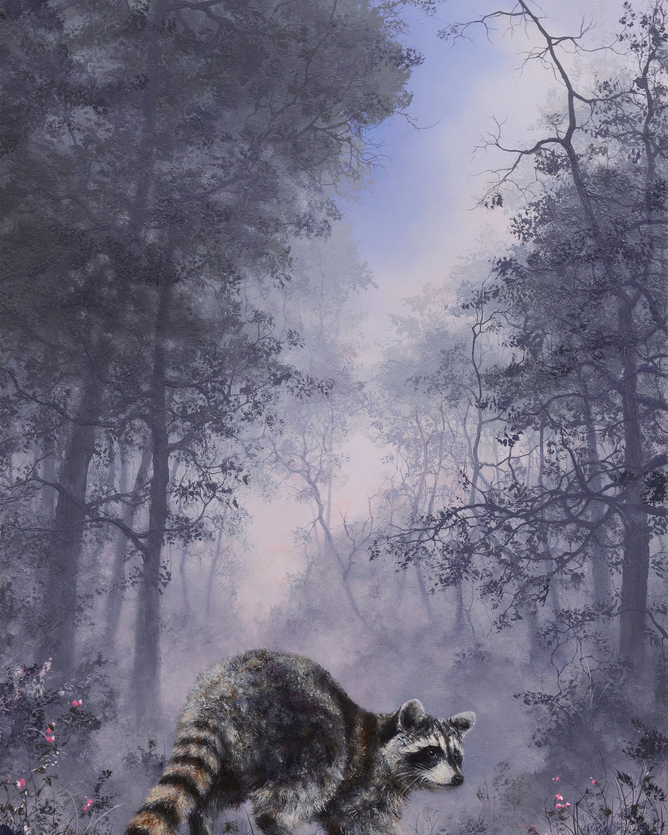 "Woodland with Raccoon"